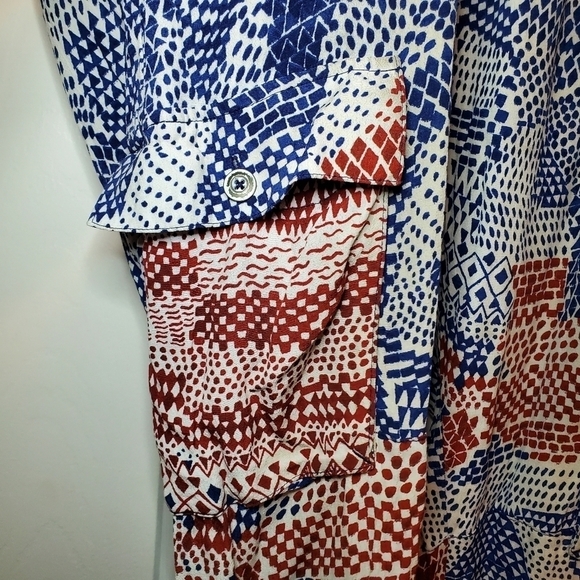 HEI HEI M Printed Nouveau Harem Jogger Pants Drop Crotch Cargo - Picture 5 of 12